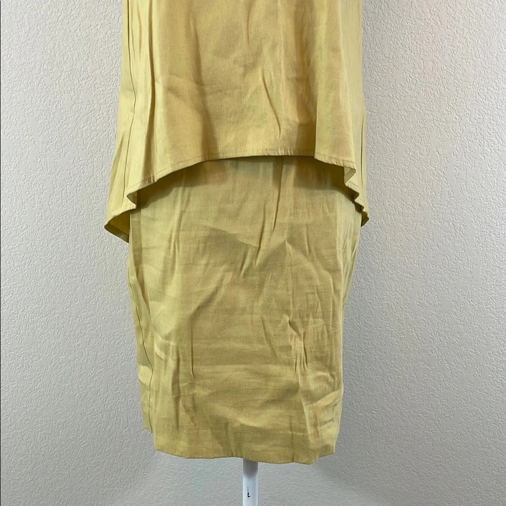 Antonio Melani Linen Yellow Sleeveless Dress size 0‎ - Picture 3 of 10